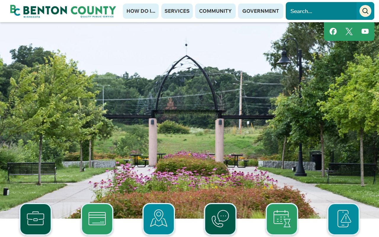 Benton County government website for property tax records