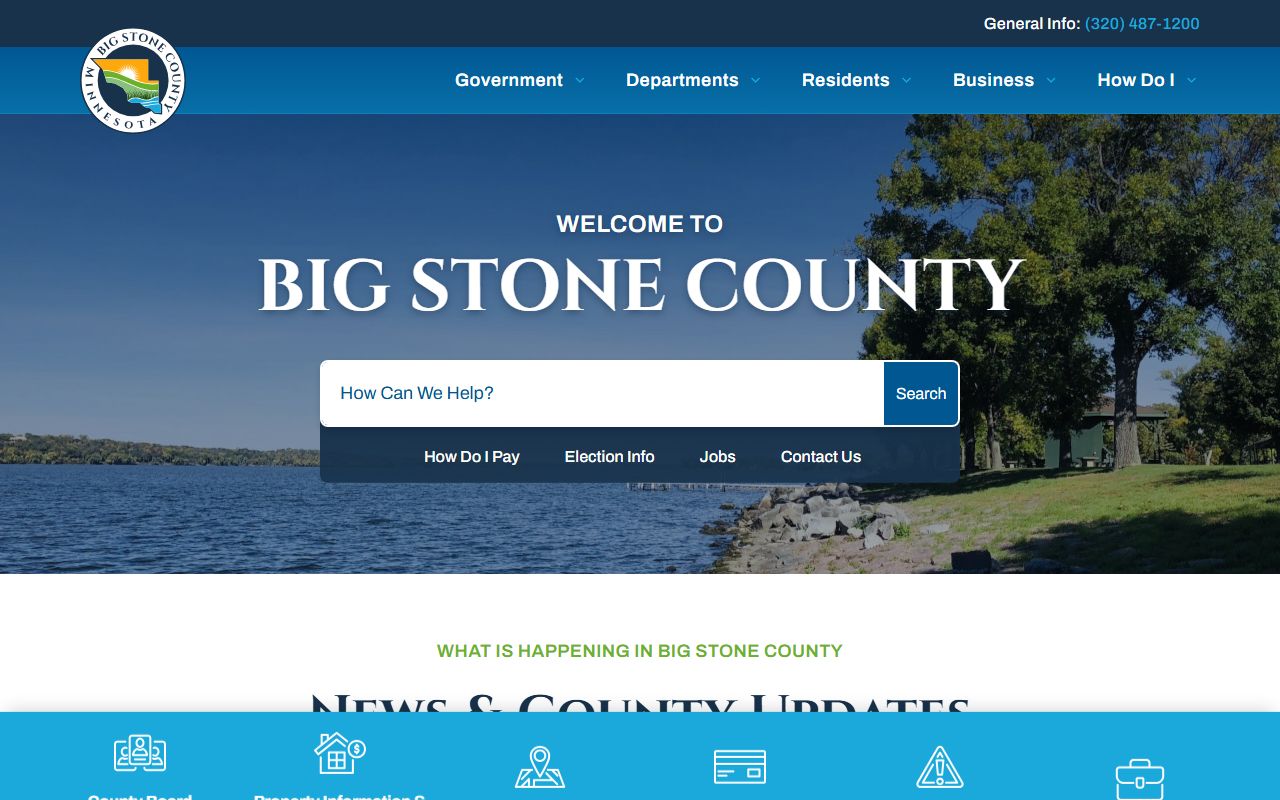 Big Stone County assessor page for property tax records