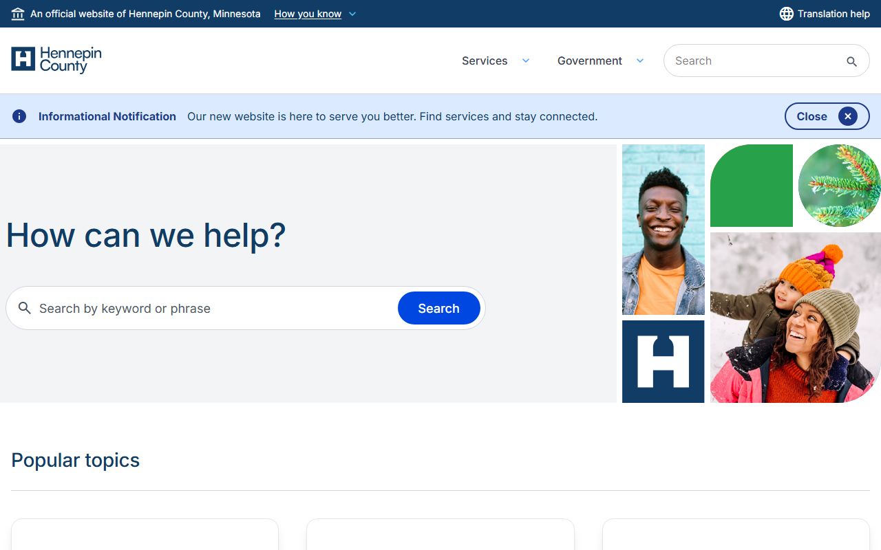 Hennepin County official website for property tax records