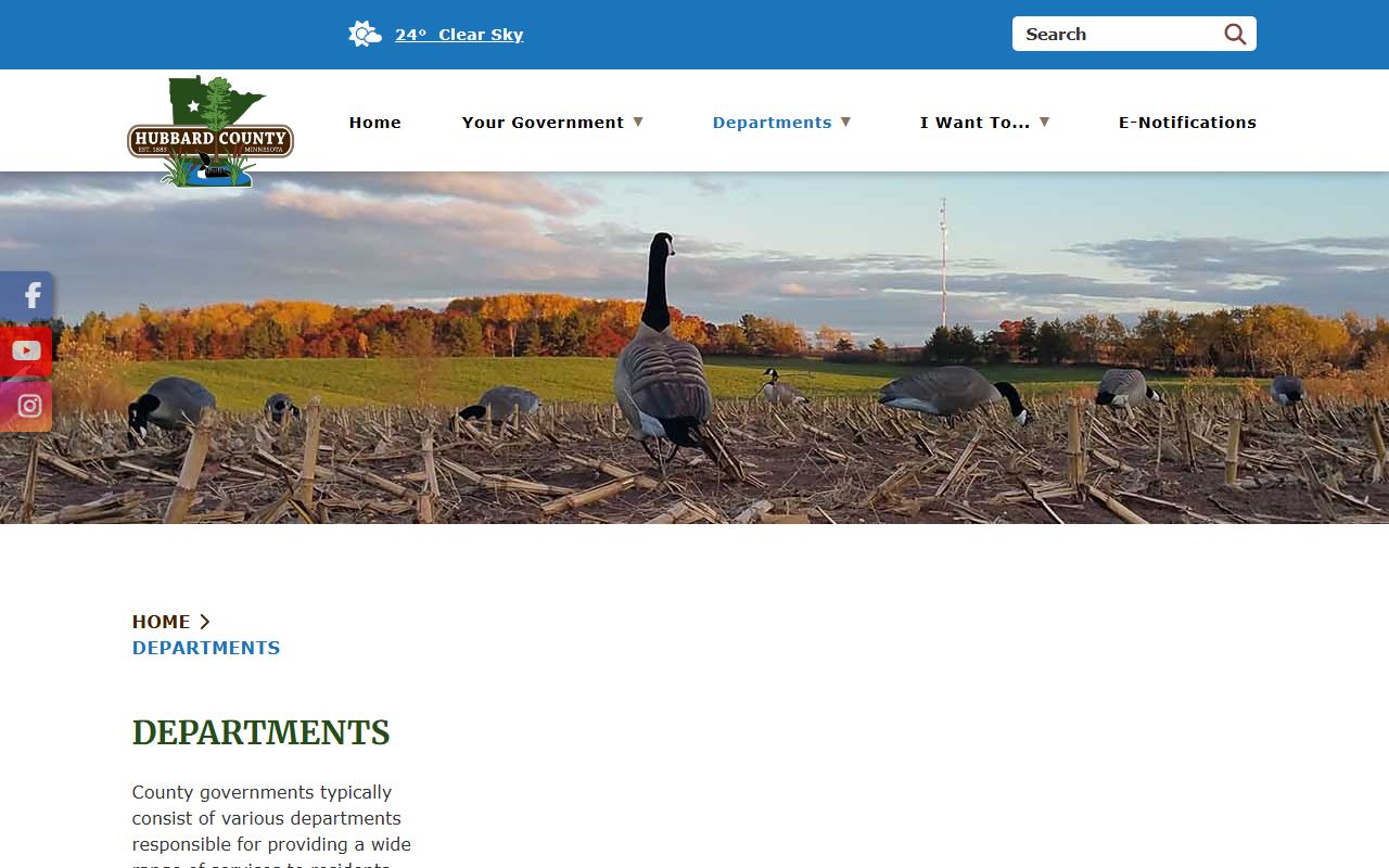 Hubbard County auditor-treasurer property tax records page