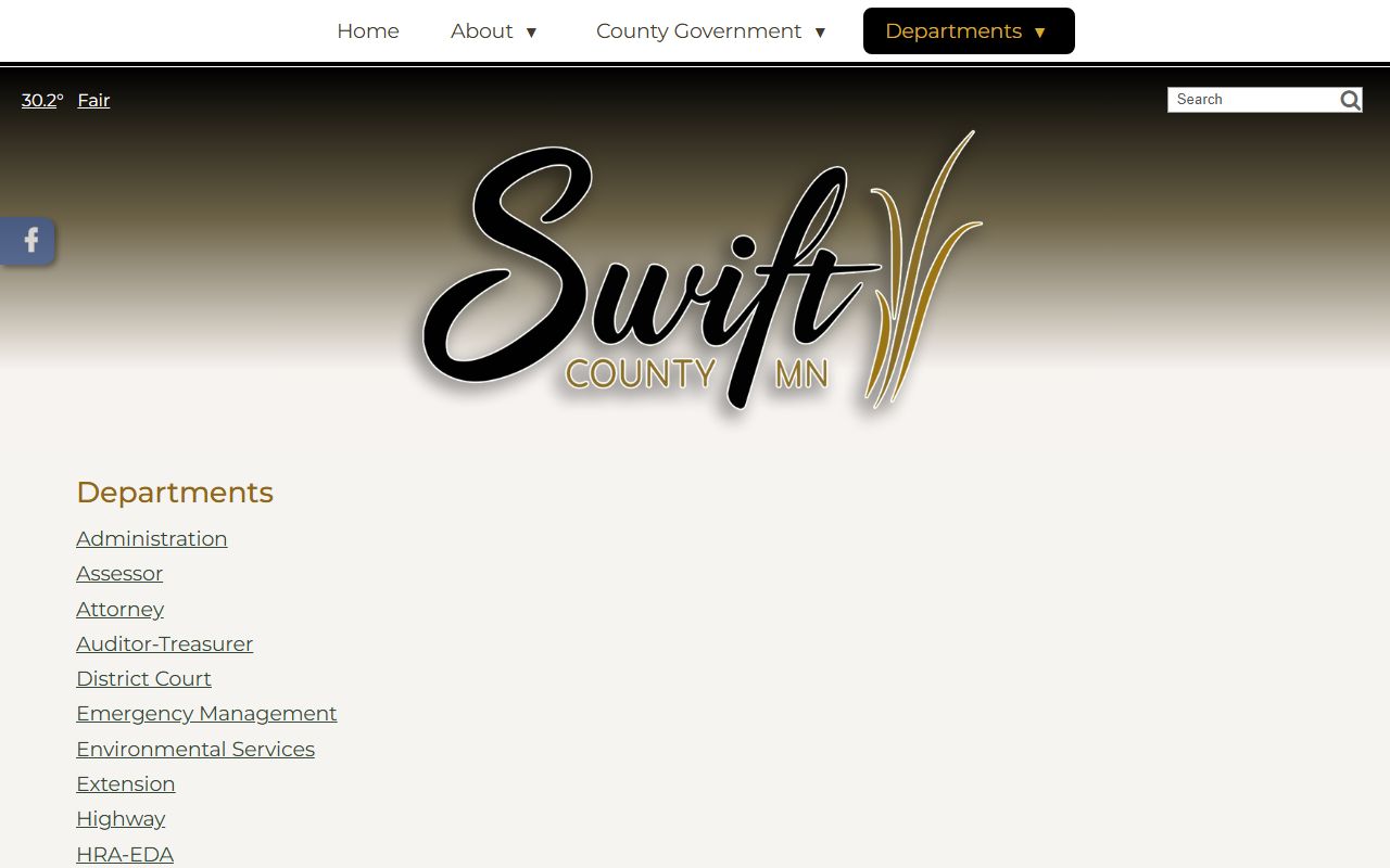 Swift County auditor-treasurer page for property tax records and payment information in Benson Minnesota