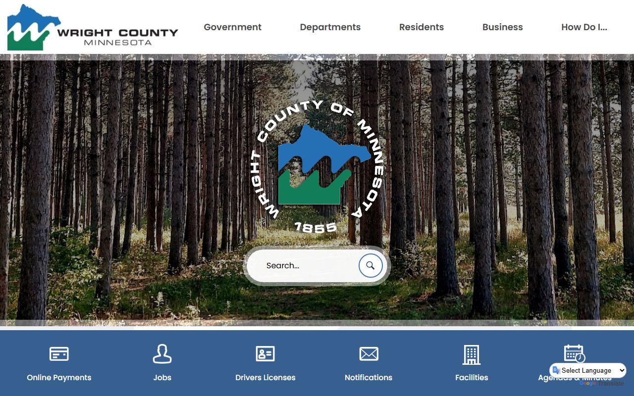 Wright County Assessor department page for property tax records and valuation information